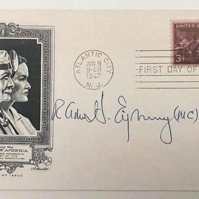 WW2 Rear Admiral Herbert H. Eighmy signed FDC 