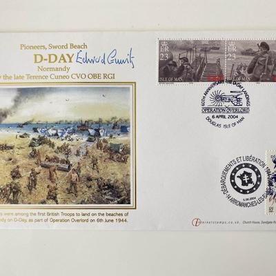 D-Day Normandy Signed 2004 First Day Cover
