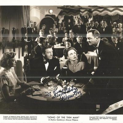 Song of the Thin Man Myrna Loy Signed Movie Photo
