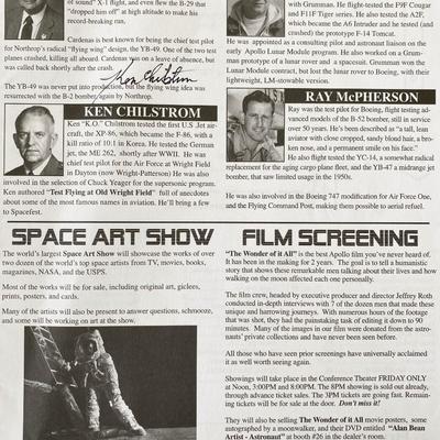 Test Pilots Ken Chilstrom Signed Newspaper Clipping