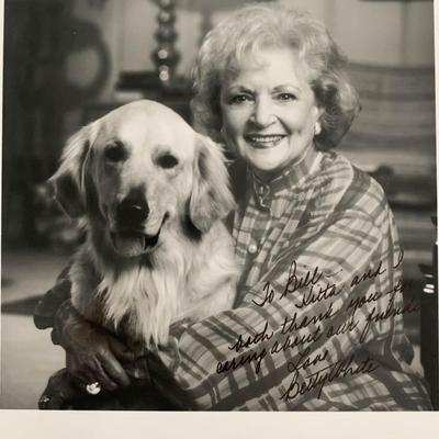Betty White signed photo