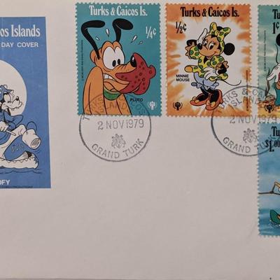 Turks & Caicos 1979 Disney Characters  First Day Cover