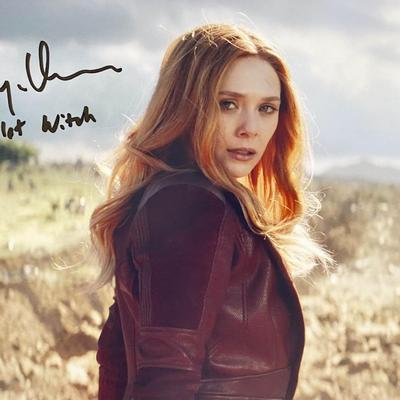 Marvel Scarlet Witch Elizabeth Olsen signed movie photo