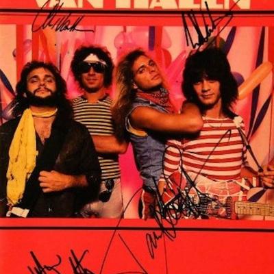 Van Halen signed music book