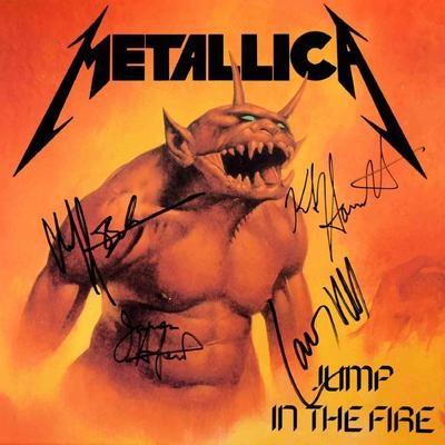 Metallica signed Jump In The Fire album