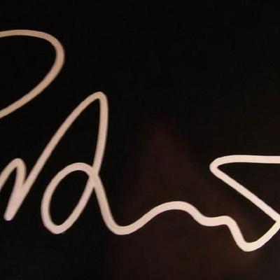 Rod Stewart signed "Greatest Hits" album insert poster