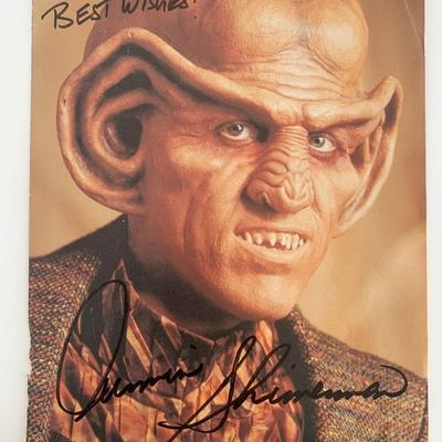 Star Trek Armin Shimerman signed magazine page