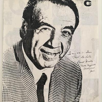 Some Like it Hot Mike Mazurki signed Magazine page