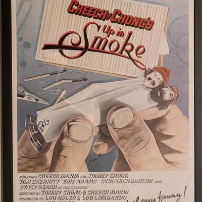 Up In Smoke cast signed movie poster