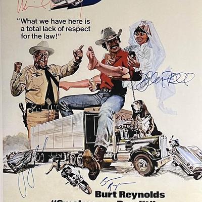 Smokey And The Bandit cast signed movie poster