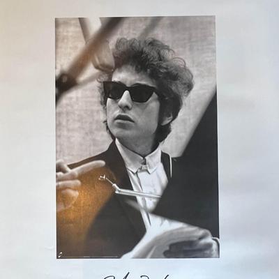 Bob Dylan signed poster