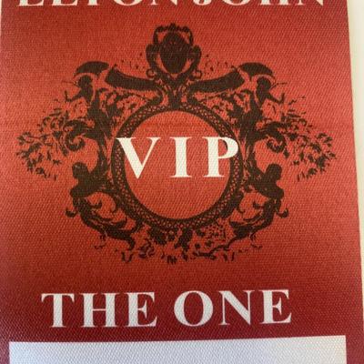 Elton John concert backstage pass