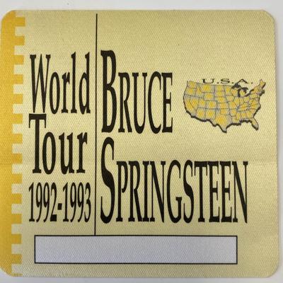 Bruce Springsteen backstage pass 