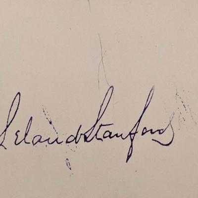 Leland Stanford original signature