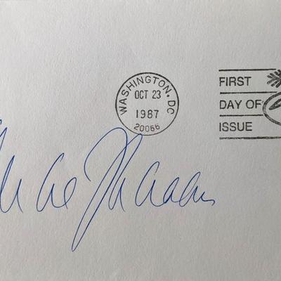 1987 signed First Day Cover