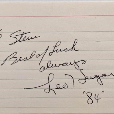 NFL Leo Sugar original signature