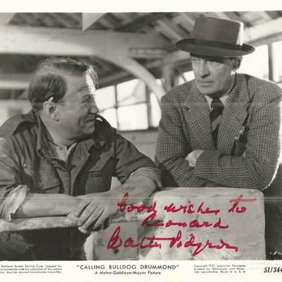 Calling Bulldog Drummond Walter Pidgeon
Signed Movie Photo