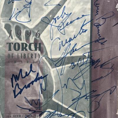 1996 Torch Of Liberty Awards Signed Program