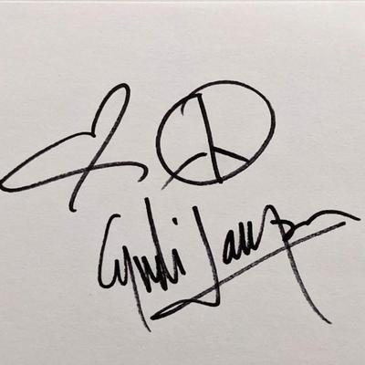 Cyndi Lauper original signature