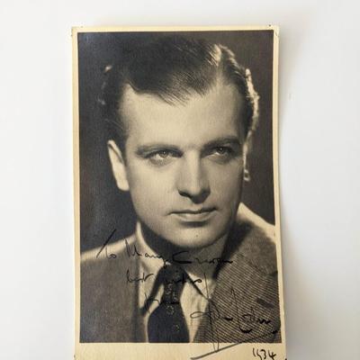 John Loder signed photo