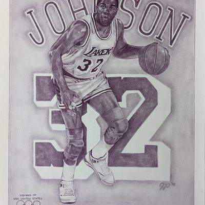 Magic Johnson Original Artwork