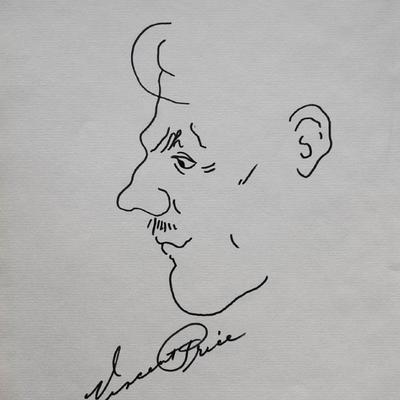 Vincent Price signed sketch 
