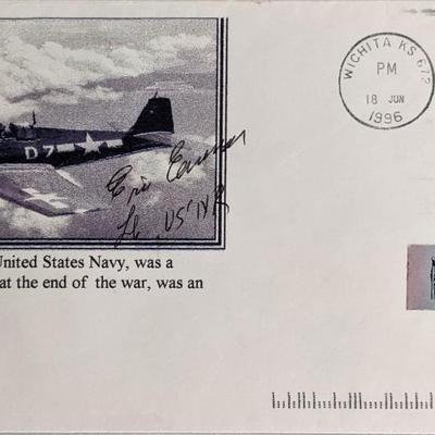 WWII US Navy Cdr Eric Evenson signed cover 1996