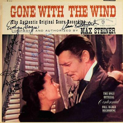 Gone With the Wind cast signed soundtrack album 