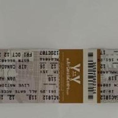 Van Halen concert tickets Air Canada Centre Oct. 12, 2007