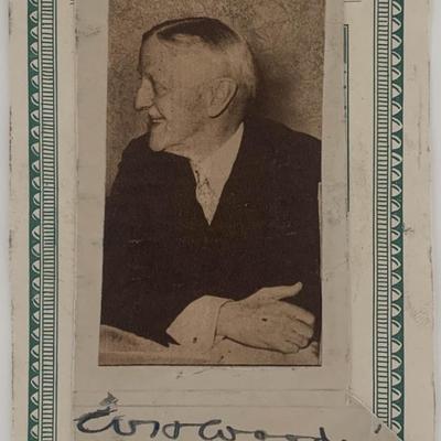 Secretary of the Treasury William H Woodin signed photo clip