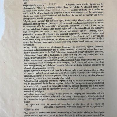 Sherlock Holmes Basil Rathbone signed contract 