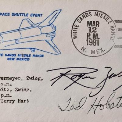 Roger Zwieg and Ted Holstein Signed Space Shuttle Commemorative Cover