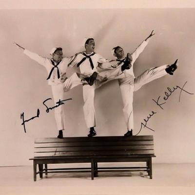 Gene Kelly and Frank Sinatra signed movie still photo 