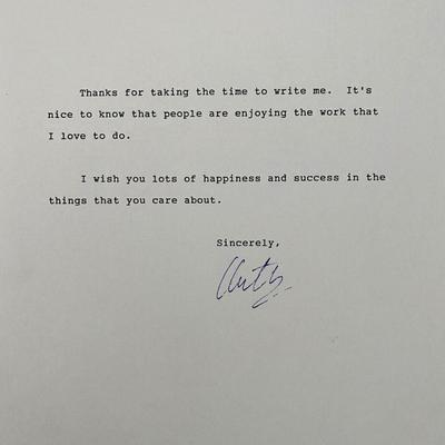Anthony Edwards signed letter