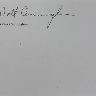 Apollo 7 Astronaut Walter Cunningham original signature 