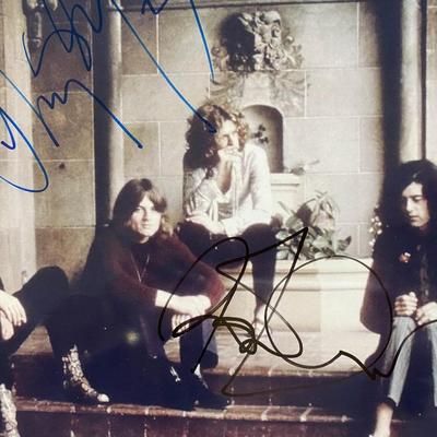 Led Zeppelin at Chateau Marmont signed photo 
