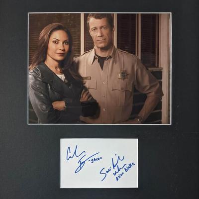 Eureka Salli Richardson-Whitfield and Colin Ferguson original signatures in custom matte