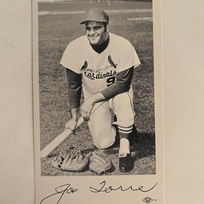 Joe Torre facsimile signed photo. 3x5 inches