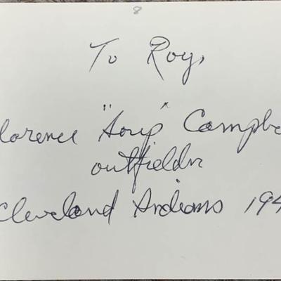 MLB player Clarence "Soup" Campbell original signature PSA DNA