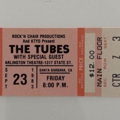 The Tubes ticket Arlington Theatre 09/23/83