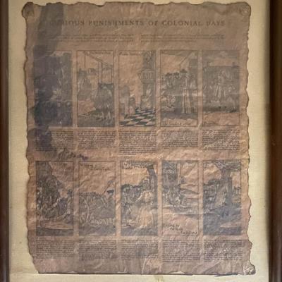 Curious Punishments of Colonial Days print