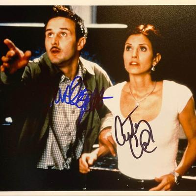 Scream 3 David Arquette and Courtney Cox signed movie photo