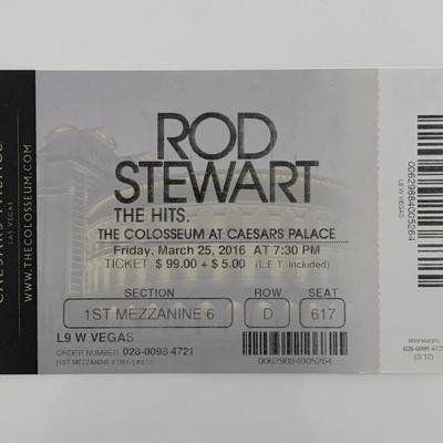 Rod Stewart ticket Caesars Palace 3/25/16