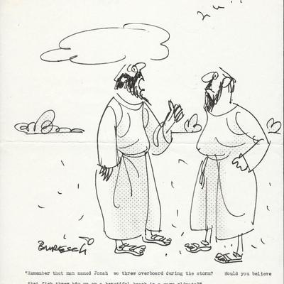 Joe Buresch signed original hand drawn sketch