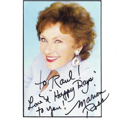 Marion Ross signed Happy Days photo