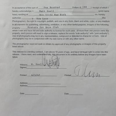 NY Jets Matt Snell signed Tom Luss contract 