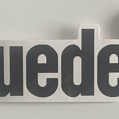 Suede logo sticker 