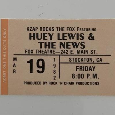 Huey Lewis ticket Fox Theatre 