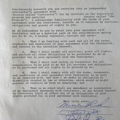 Merrilee Rush and the Turnabouts signed contract 