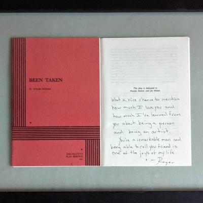 Roger Hedden signed and framed playbook Been Taken